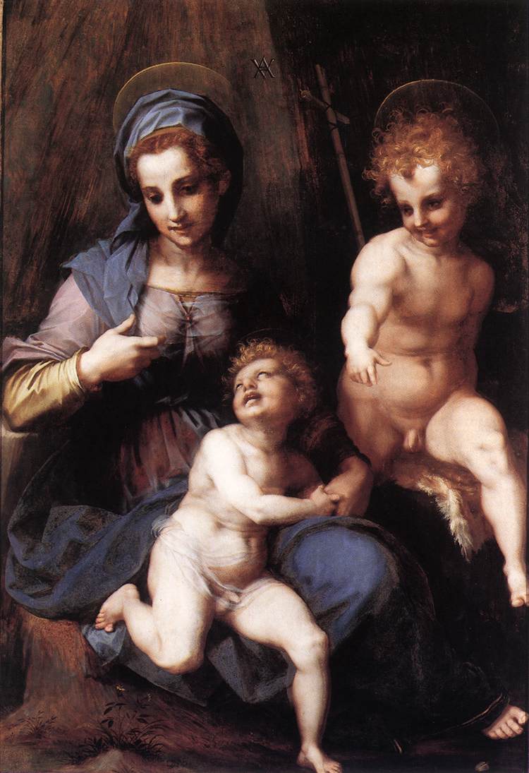 .意大利《Madonna and Child with the Young St John》安德烈·德尔·萨托Andrea del Sarto