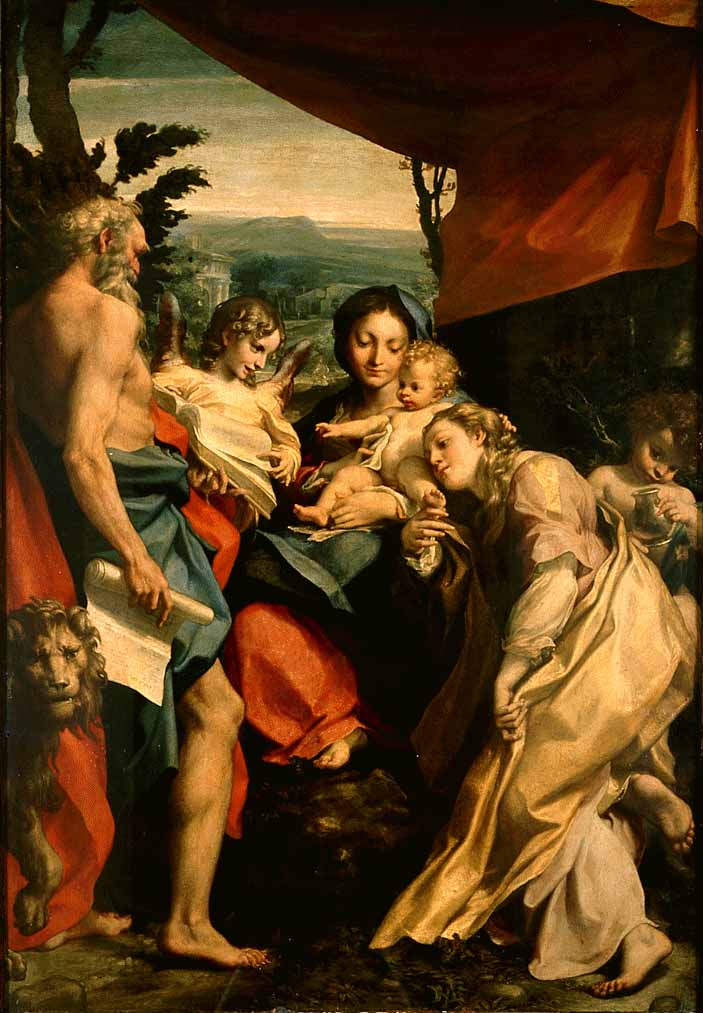 .意大利《Madonna with St. Jerome (The Day)》科雷吉欧 Correggio