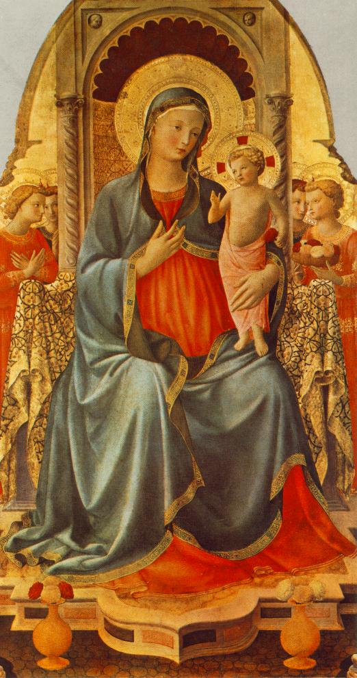 .意大利《Madonna with the Child and Angels》弗拉·安吉利科Fra Angelico