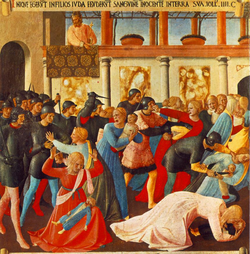 .意大利《Massacre of the Innocents (from the paintings for the Armadi》弗拉·安吉利科Fra Angelico