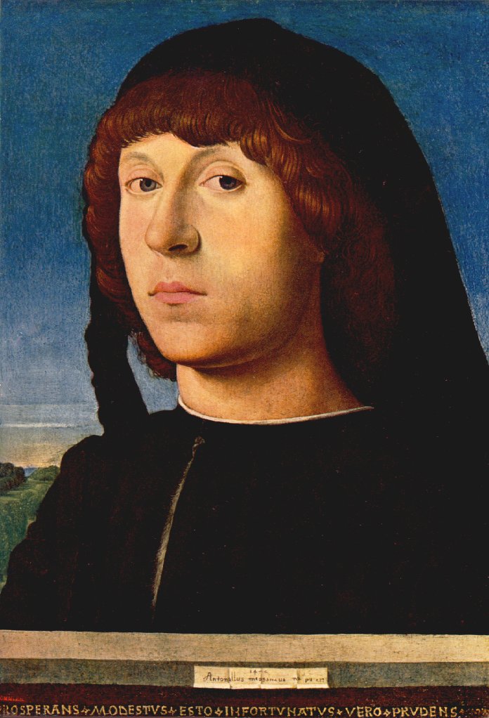 .意大利《Portrait of a Man 1》安托内洛 Antonello da Messina