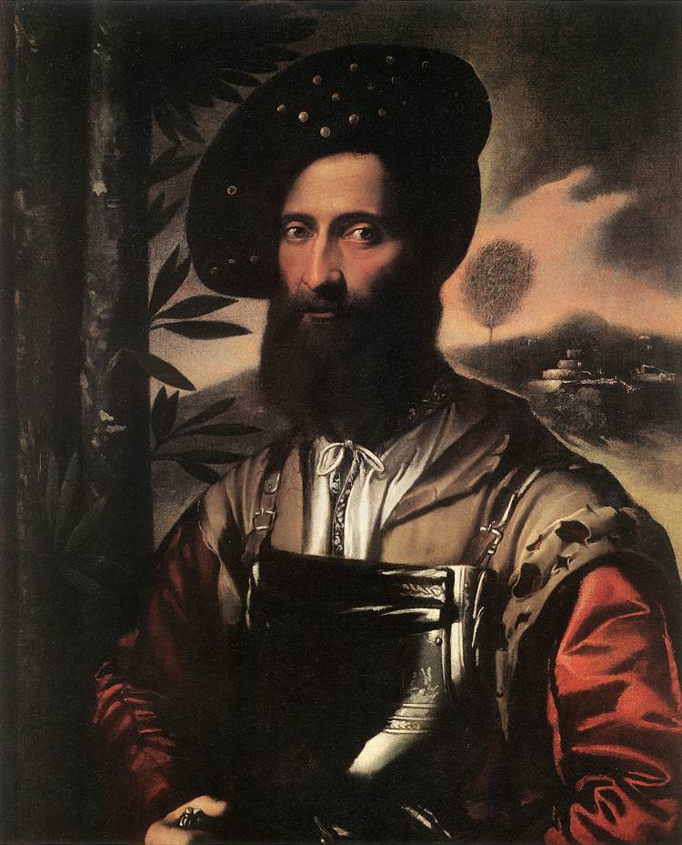 .意大利《Portrait of a Warrior》多索·多西 Dosso Dossi