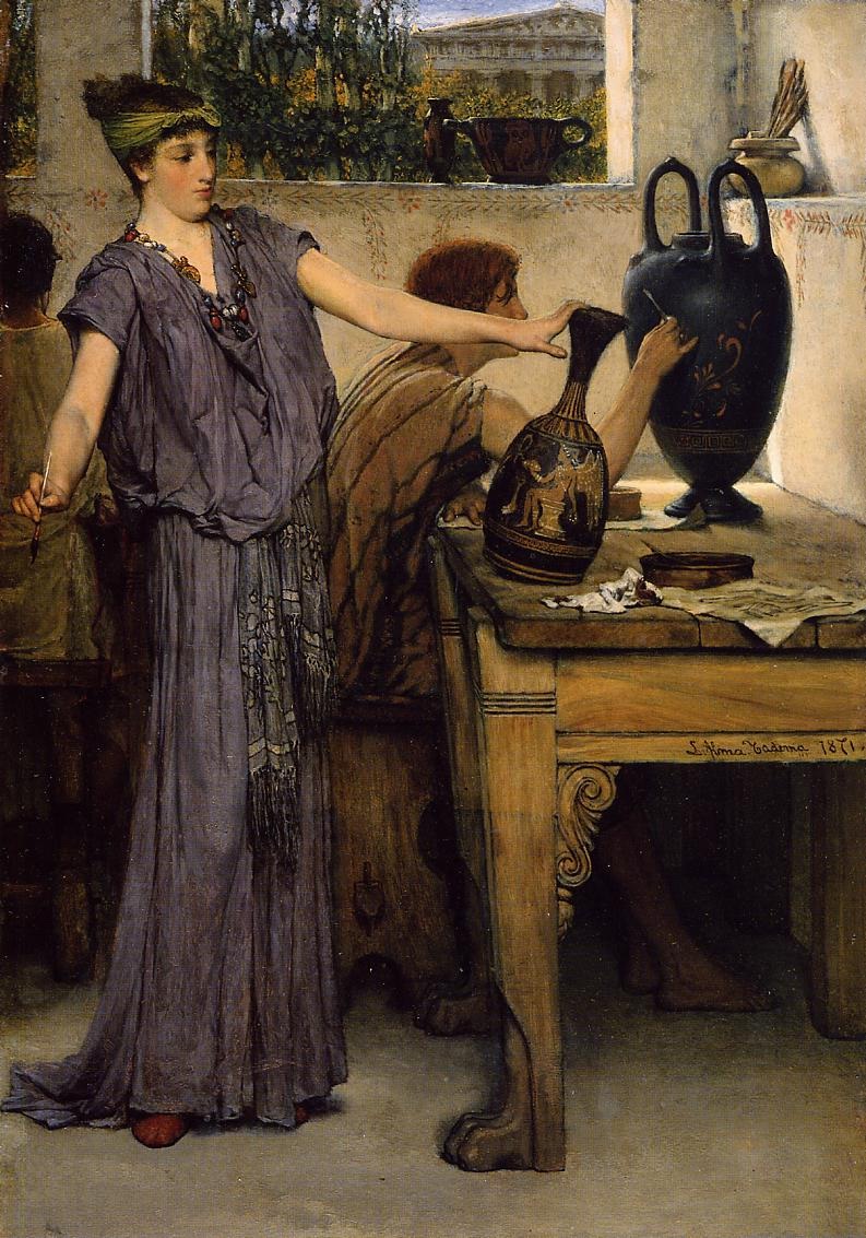 .英国《Pottery Painting》阿尔玛·塔德玛 Lawrence Alma-Tadema