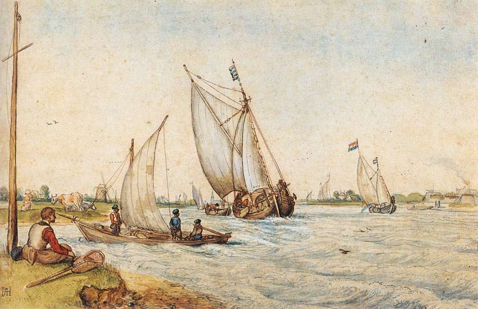 .荷兰《River Landscape》亨利克·阿维坎普Hendrick Avercamp