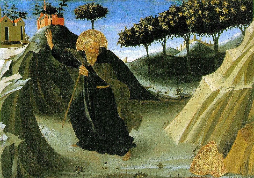 意大利《Saint Anthony the Abbot Tempted by a Lump of Gold》弗拉·安吉利科Fra Angelico