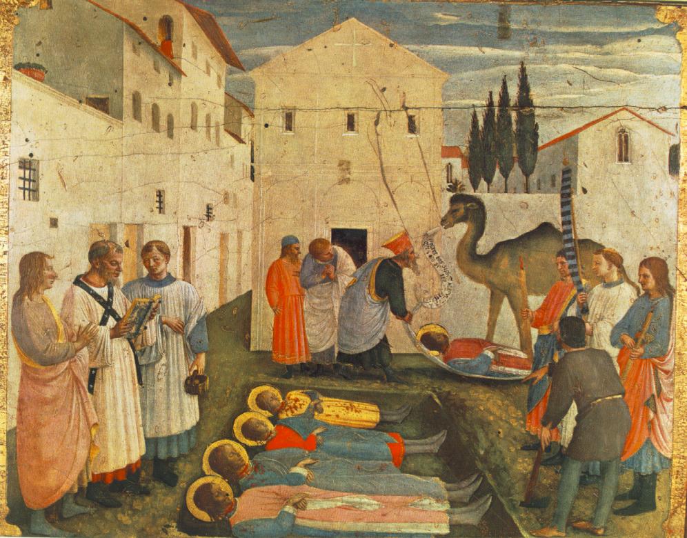 意大利《Sepulchring of Saint Cosmas and Saint Damian》弗拉·安吉利科Fra Angelico