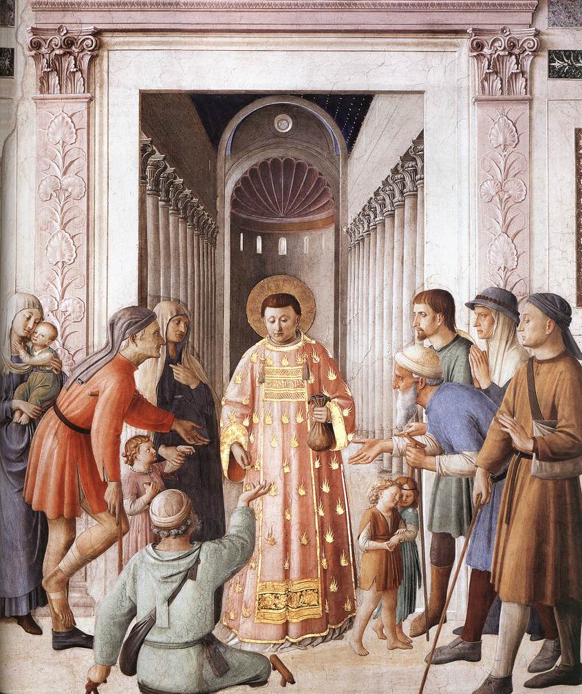.意大利《St Lawrence Distributes Food to the Poor》弗拉·安吉利科Fra Angelico