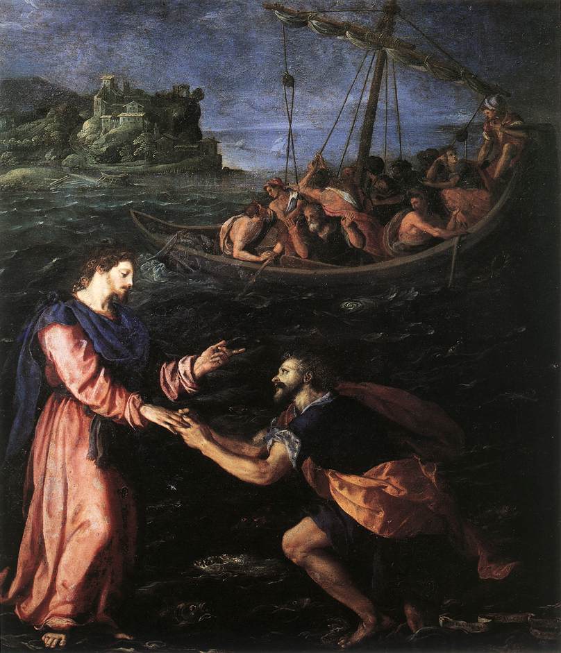 .意大利《St Peter Walking on the Water》亚历山德罗·阿楼瑞 Alessandro Allori
