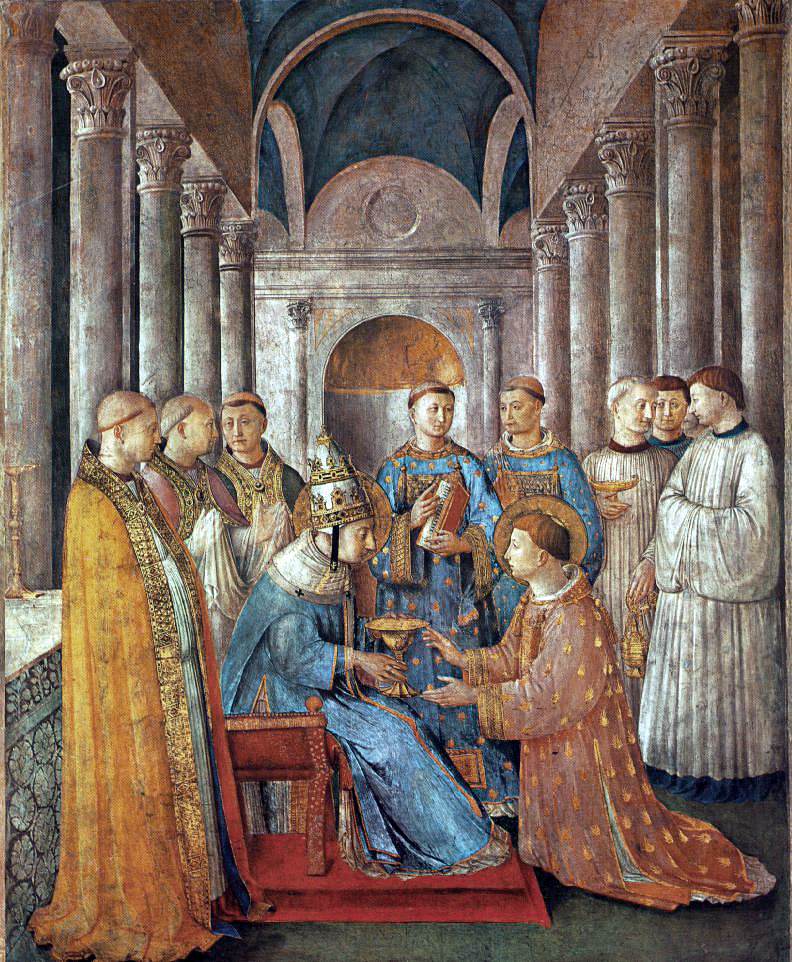 .意大利《St Sixtus Ordains St Lawrence》弗拉·安吉利科Fra Angelico