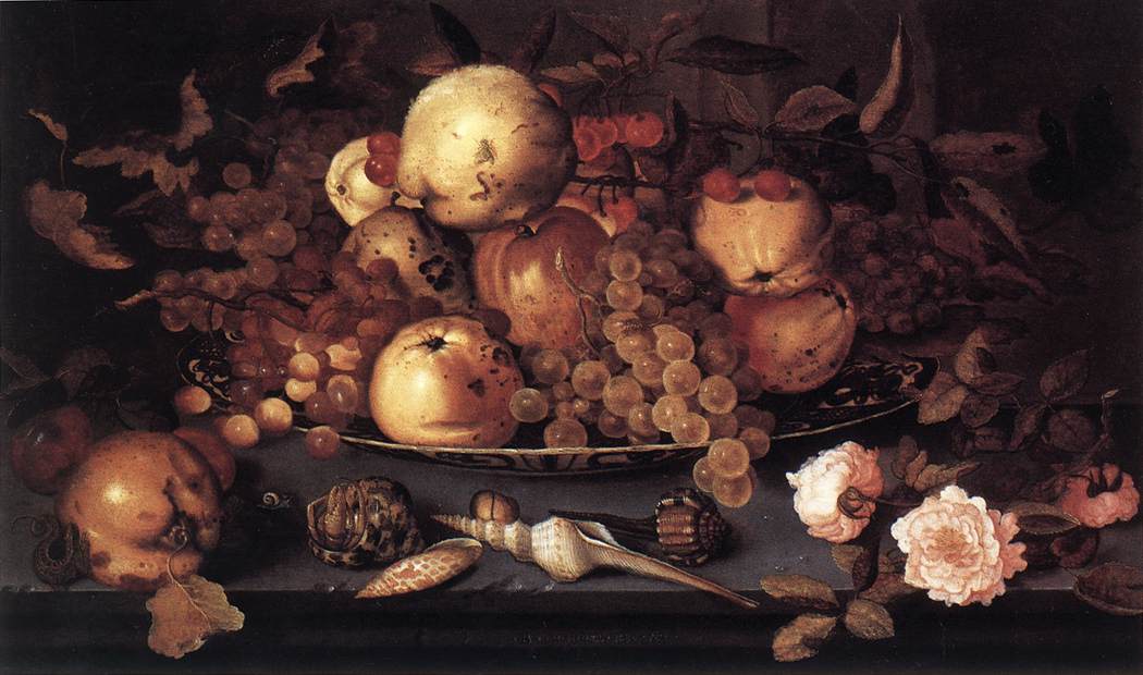 .荷兰《Still-Life with Dish of Fruit》巴尔萨泽·凡·德·阿斯特Balthasar van der Ast