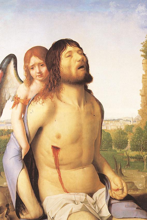 .意大利《The Dead Christ Supported by an Angel》安托内洛 Antonello da Messina