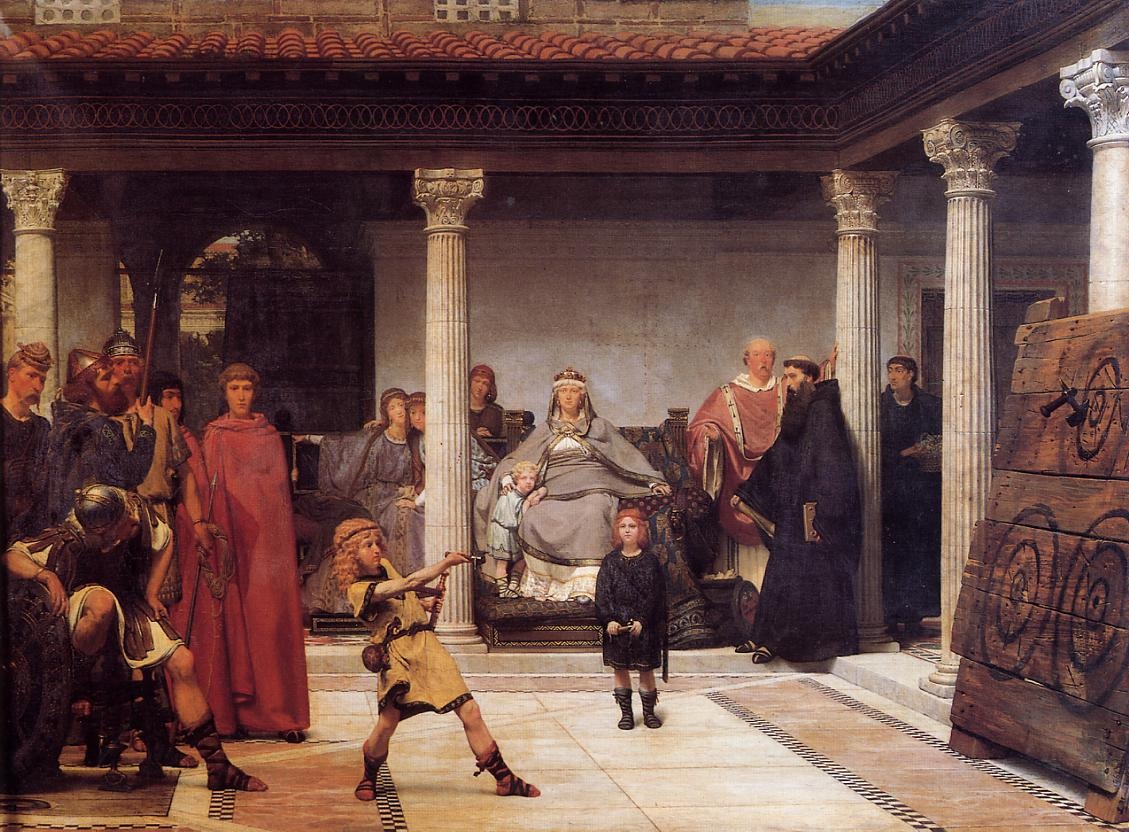 .英国《The Education of the Children of Clovis》阿尔玛·塔德玛 Lawrence Alma-Tadema