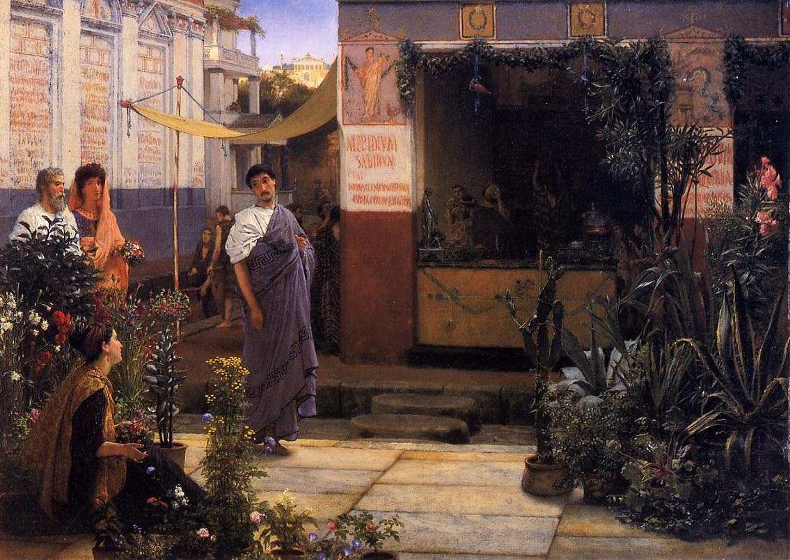 .英国《The Flower Market》阿尔玛·塔德玛 Lawrence Alma-Tadema
