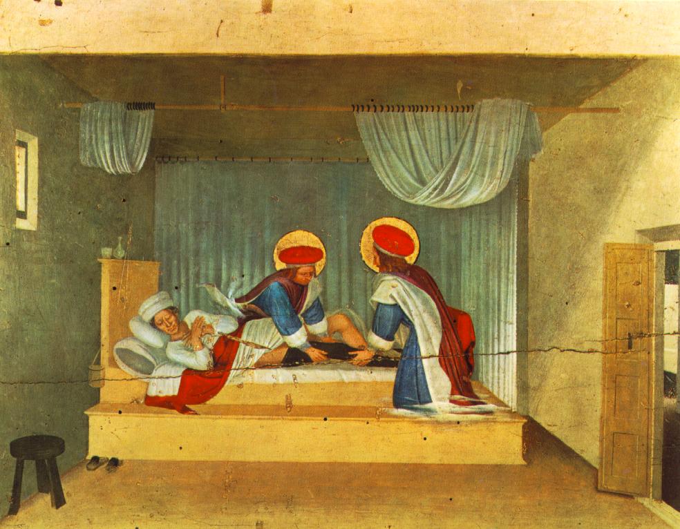 .意大利《The Healing of Palladia by Saint Cosmas and Saint Damian》弗拉·安吉利科Fra Angelico