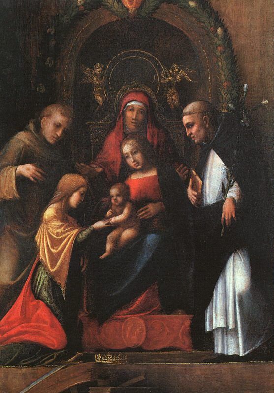 .意大利《The Mystic Marriage of St. Catherine 1》科雷吉欧 Correggio