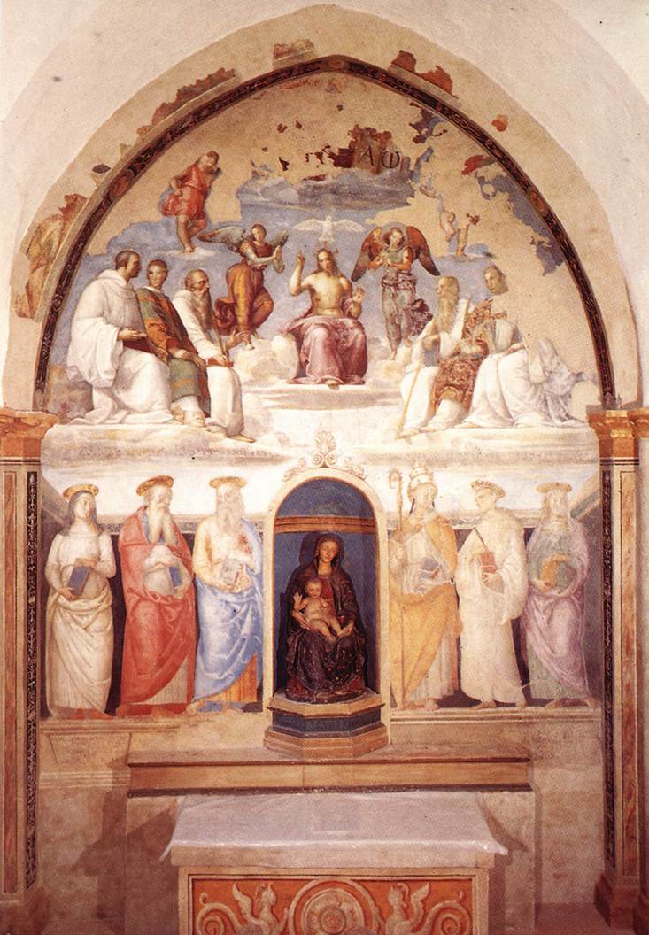 .意大利《Trinity and Six Saints》彼得罗·贝鲁吉诺Pietro Perugino