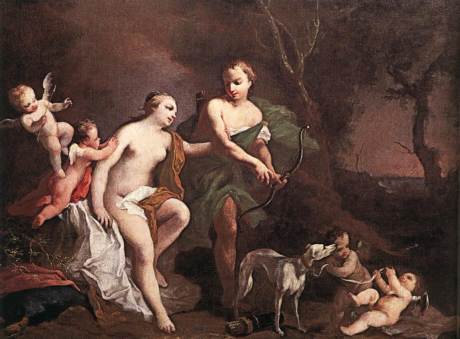 .意大利《Venus and Adonis 1》雅各波·阿米戈尼 Jacopo Amigoni