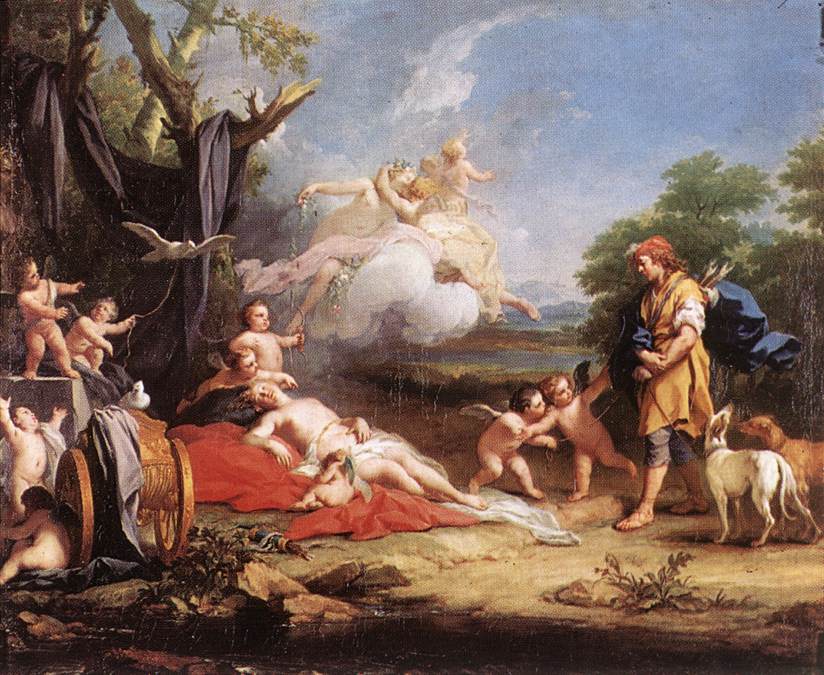 .意大利《Venus and Adonis 2》雅各波·阿米戈尼 Jacopo Amigoni