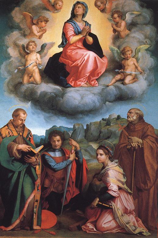 .意大利《Virgin with Four Saints》安德烈·德尔·萨托