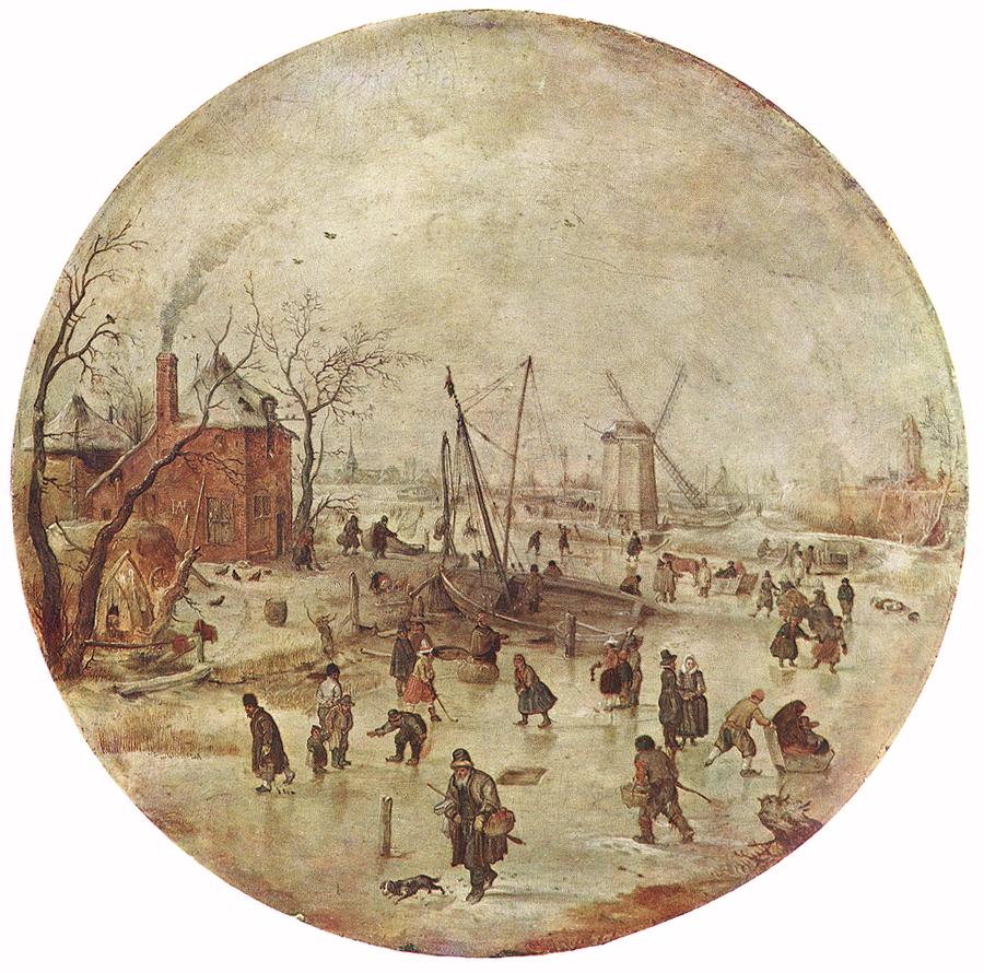 .荷兰《Winter Landscape with Skaters》亨利克·阿维坎普Hendrick Avercamp