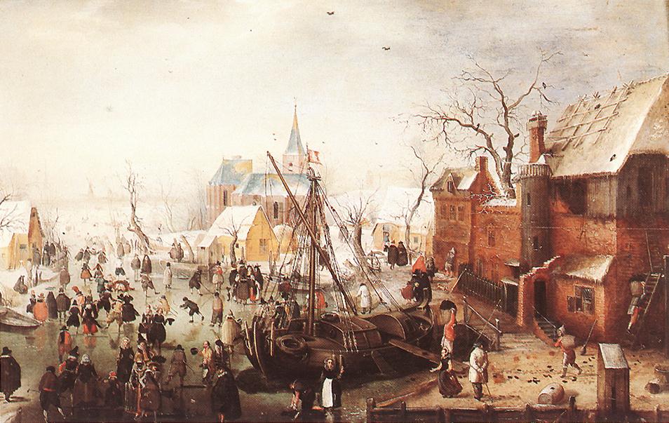 .荷兰《Winter Scene at Yselmuiden》亨利克·阿维坎普Hendrick Avercamp