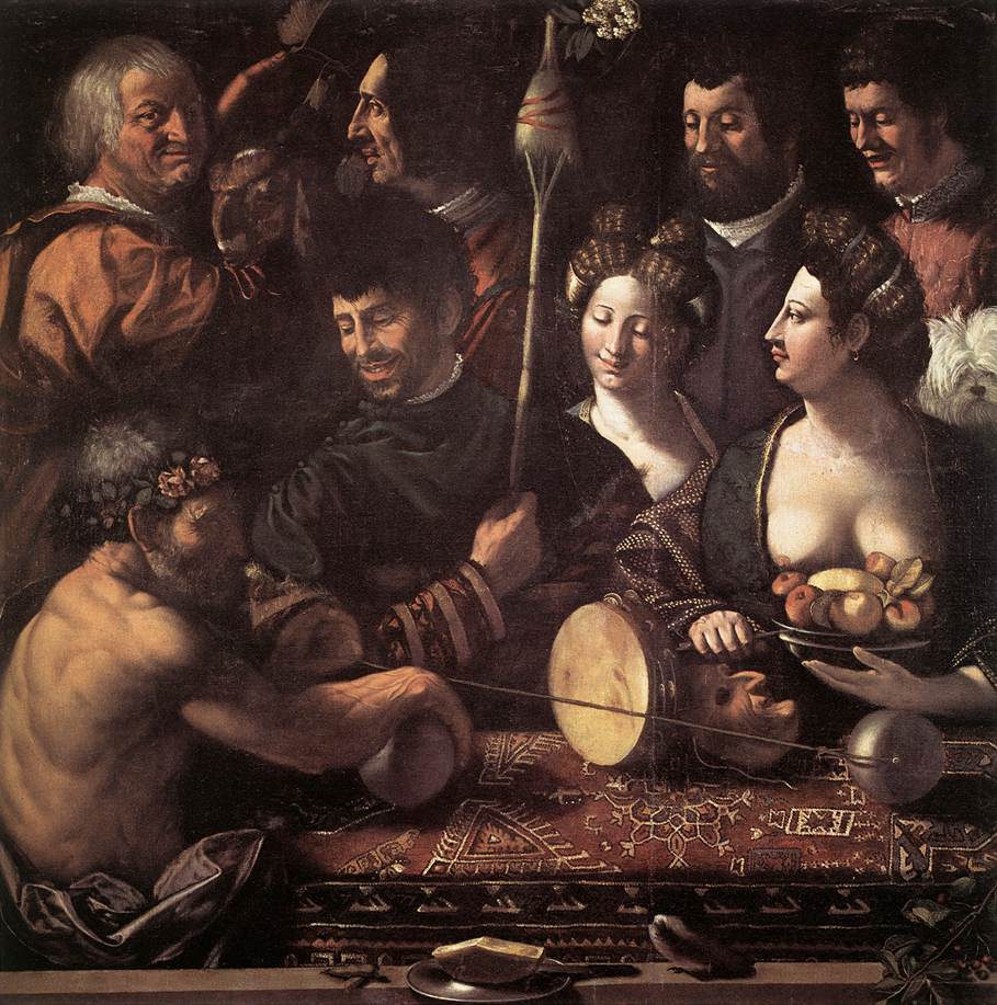 .意大利《The Virgin Appearing to Sts John the Baptist and John the Ev》多索·多西 Dosso Dossi