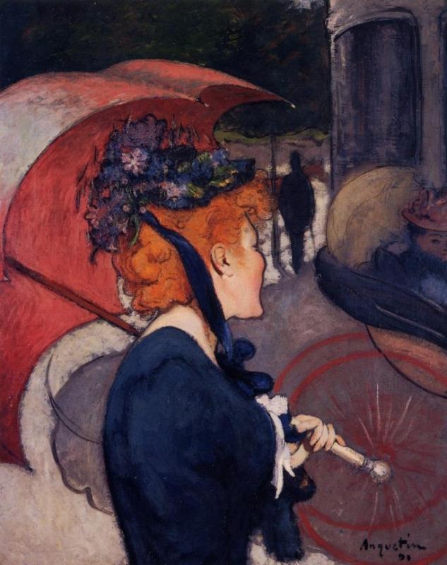 .法国《Woman with Umbrella》路易斯·安克坦Louis Anquetin