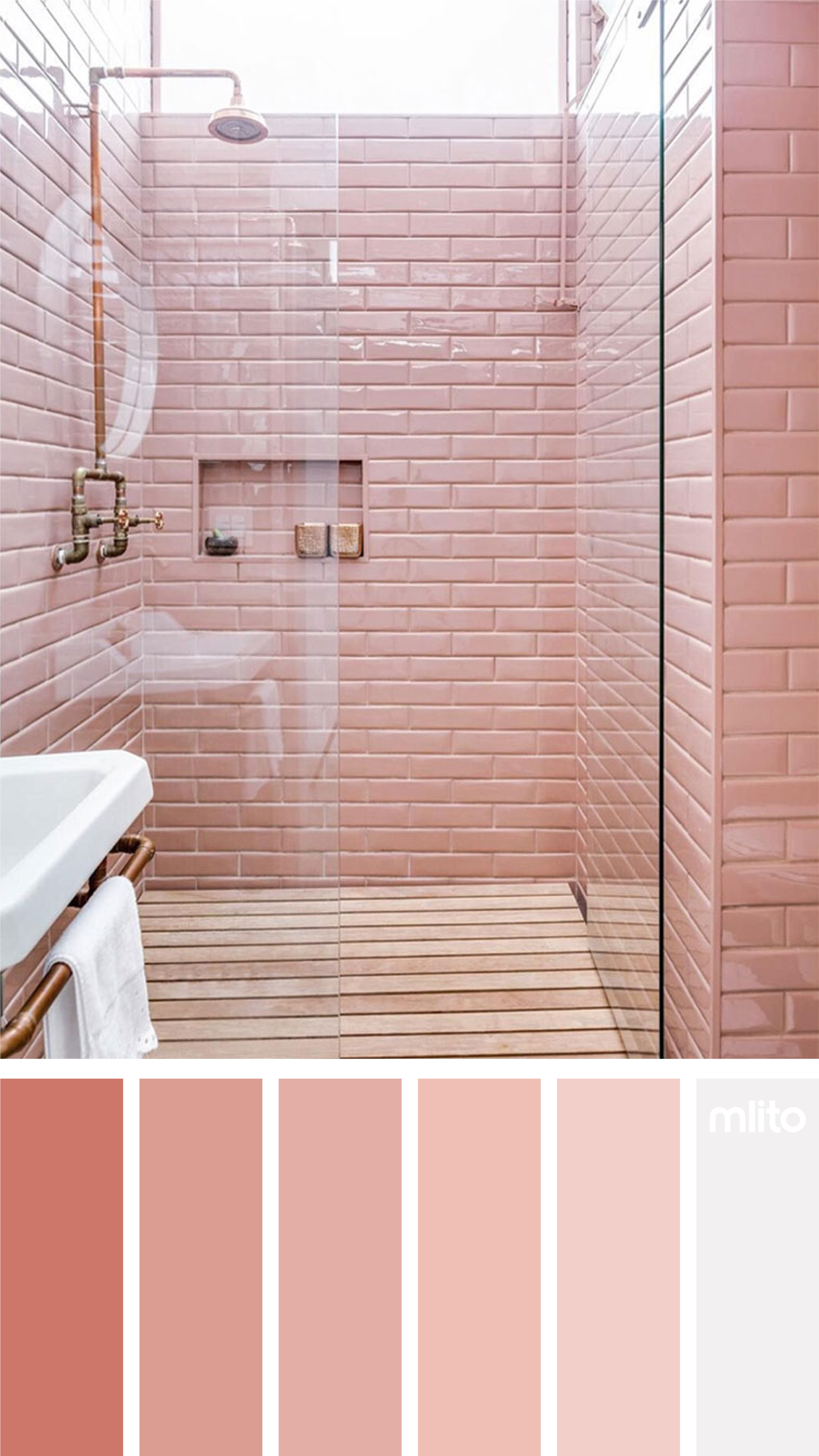 桃粉色卫生间配色方案