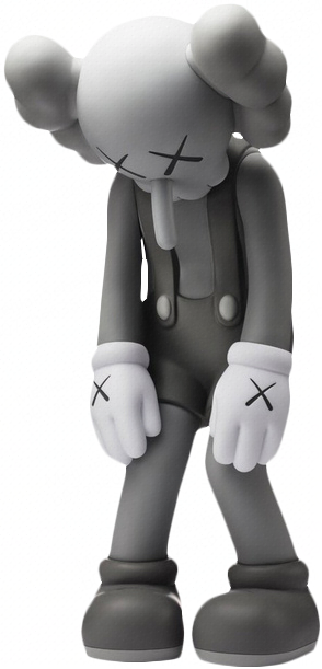 KAWS 现代灰色乙烯基浇铸树脂摆件