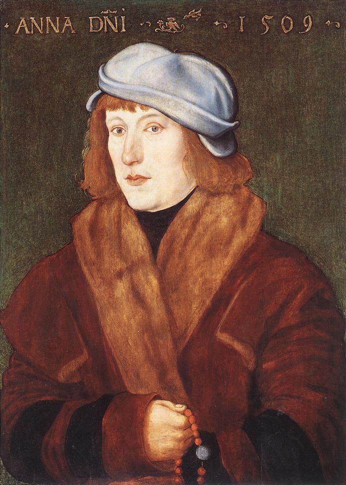 .《Portrait of a Young Man with a Rosary》Hans Baldung Grien 汉斯·布格迈尔