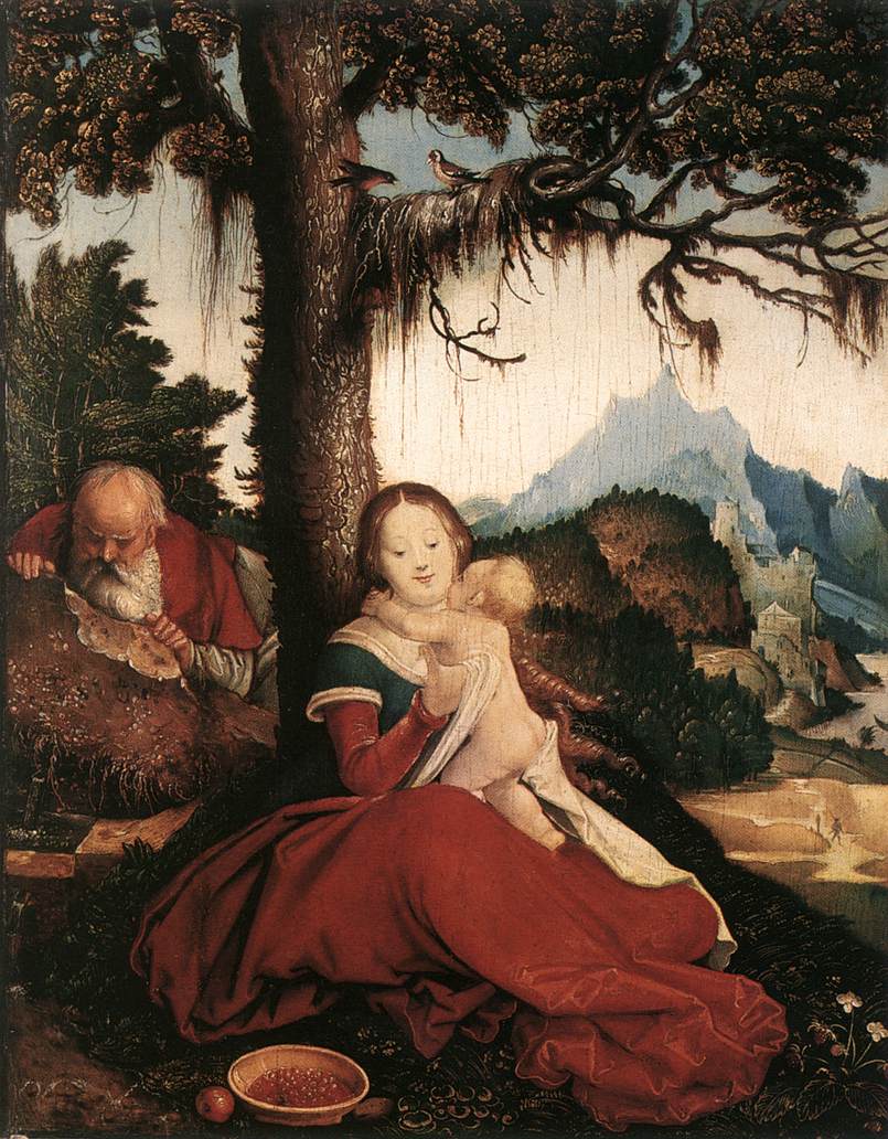 .《Rest on the Flight to Egypt》Hans Baldung Grien 汉斯·布格迈尔