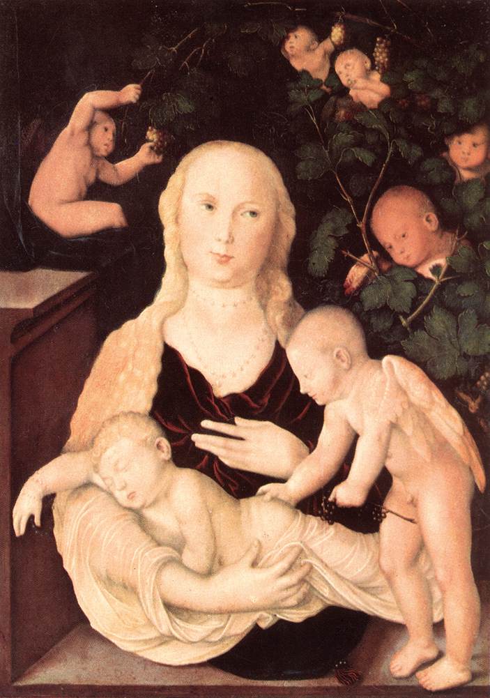 .《Virgin of the Vine Trellis》Hans Baldung Grien 汉斯·布格迈尔