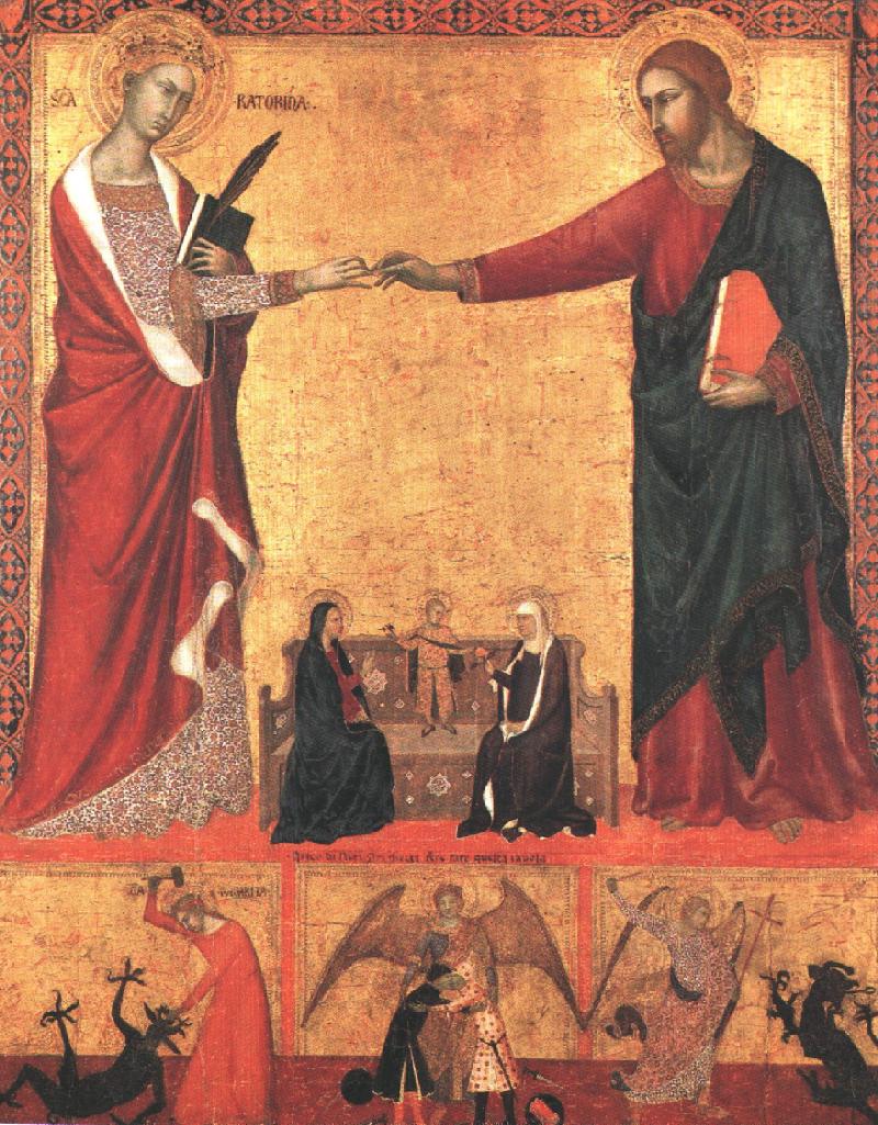 .《The Mystical Marriage of Saint Catherine》barna da siena 巴尔纳·达·锡耶纳