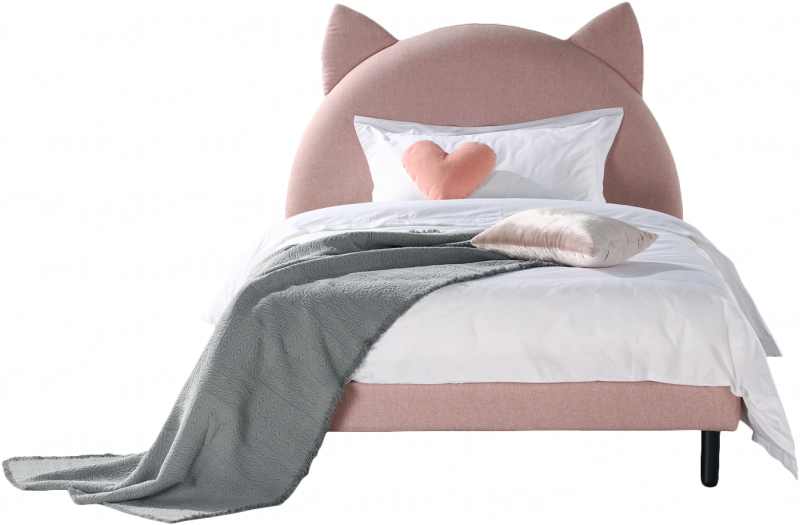 米夫儿童猫妮妮系列粉色儿童床甜美可爱创意单人床欧标E0级板材