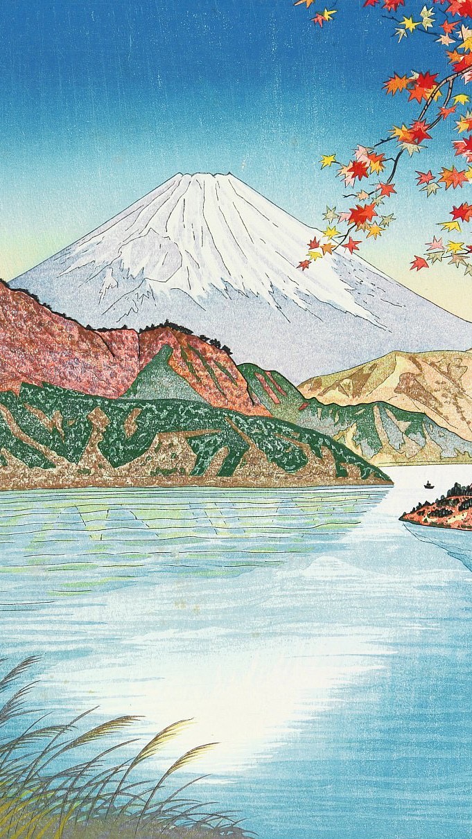 Okada Koichi - 日本画家冈田行一「富士山」系列版画