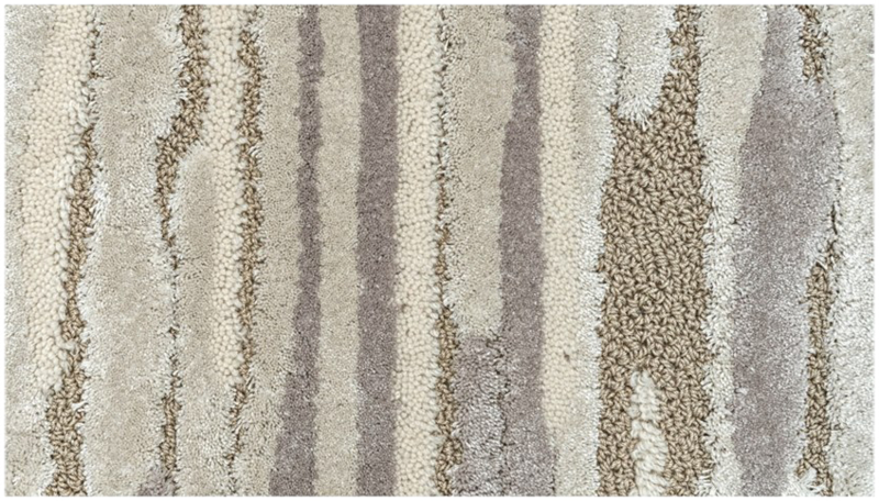 FRATO 现代植物丝羊毛卢勒克斯矩形地毯