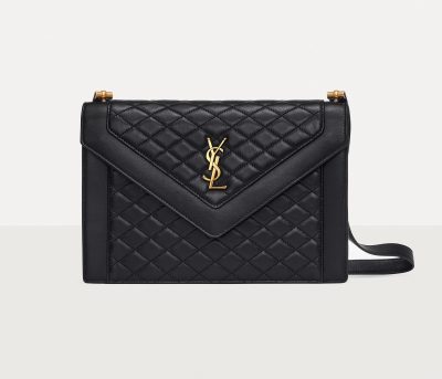 Saint Laurent 黑色绗缝 Gaby 肩背包 | GABY 系列