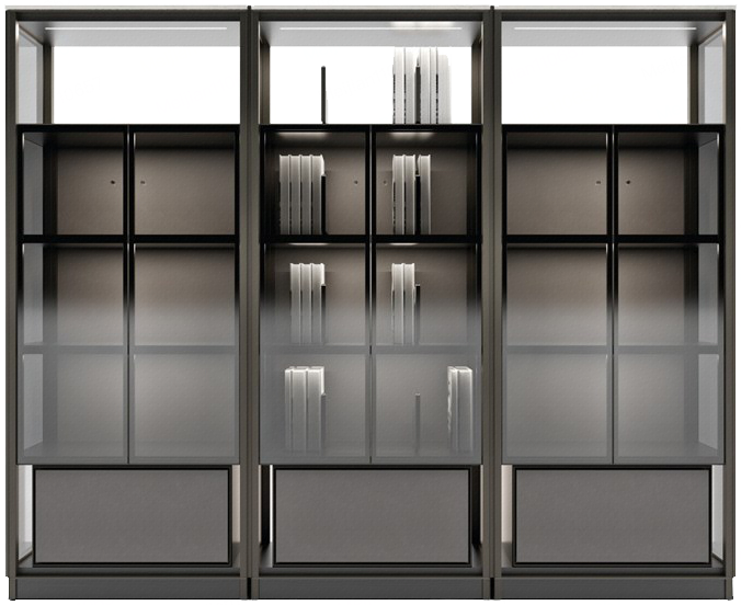Giorgetti现代玻璃DOMUS书柜