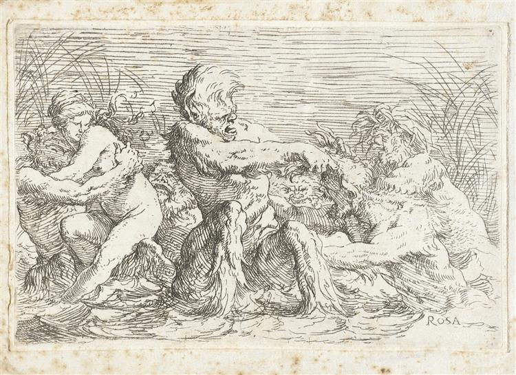 Tritons Fighting Over A Nereid