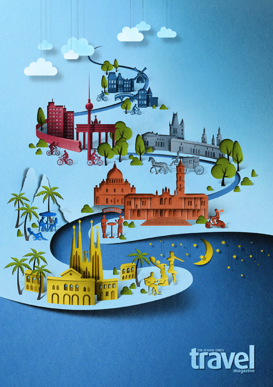 Editorial illustration for Sunday Times Travel.